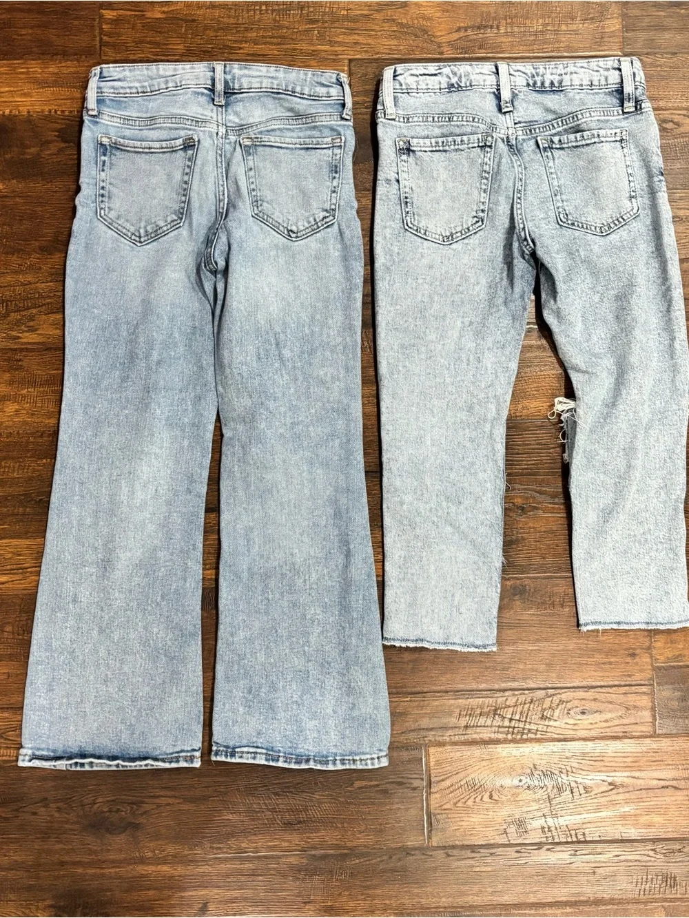GAP Light Blue Flare & Distressed Wide Leg Jeans Duo